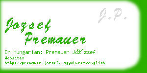 jozsef premauer business card